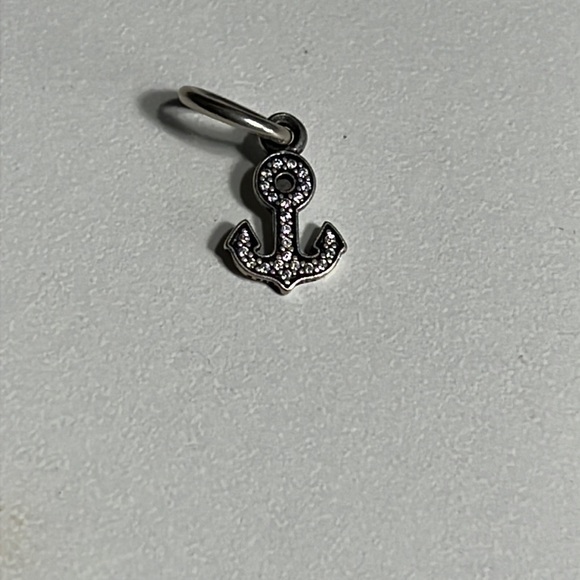 Pandora Symbol of Stability ANCHOR NAUTICAL Charm DANGLE 791533CZ Sterling - Picture 1 of 5